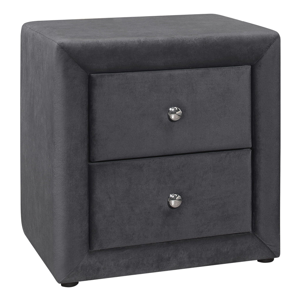 Nightstand With Storage Drawer, Upholstered, Transitional