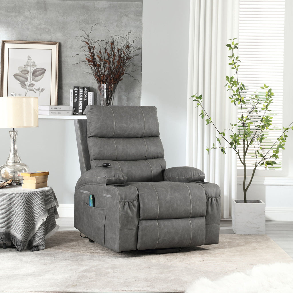 Large Electric Power Lift Recliner Chair Sofa with Massage and Heat