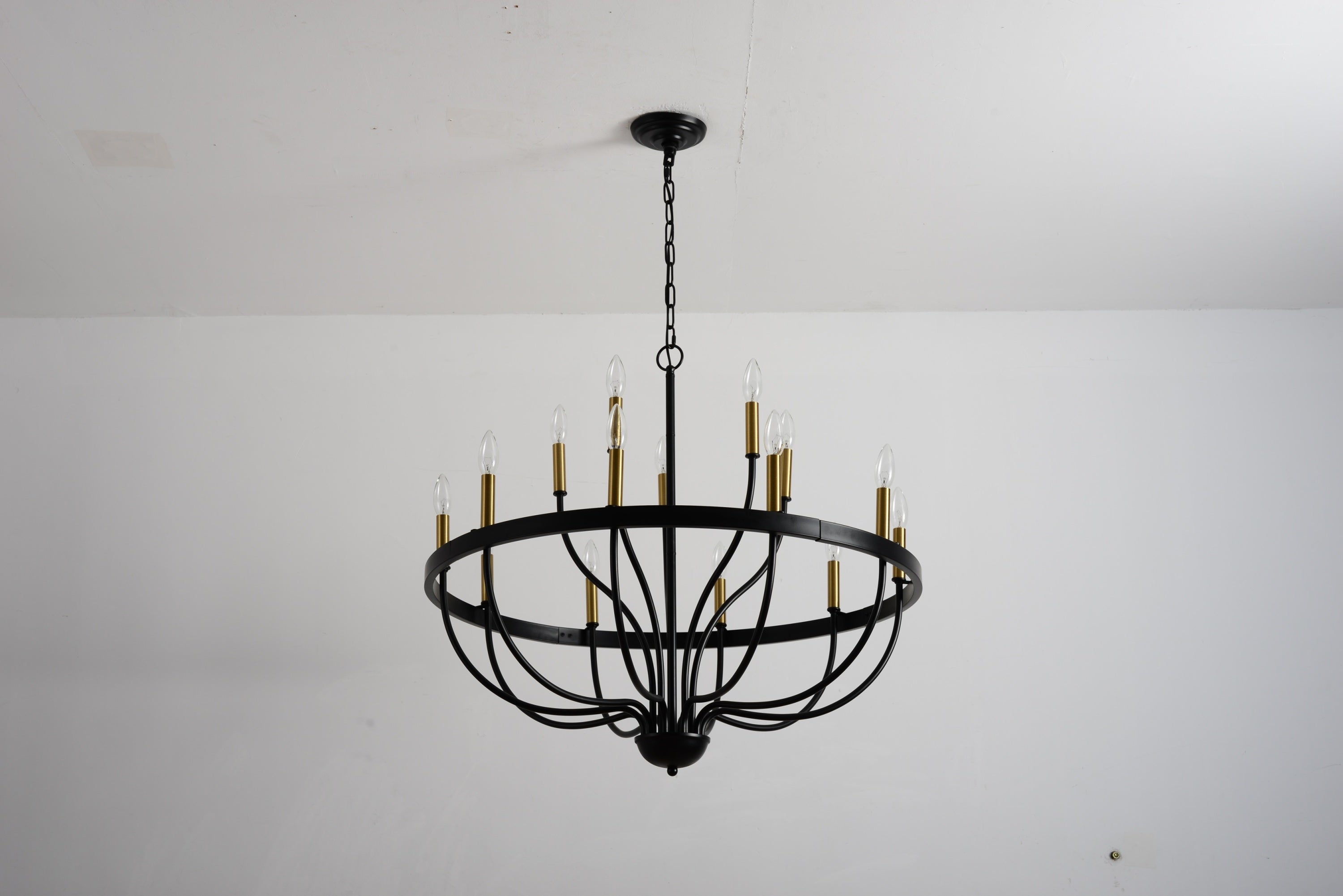 18-Light Industrial Iron Candle Chandelier