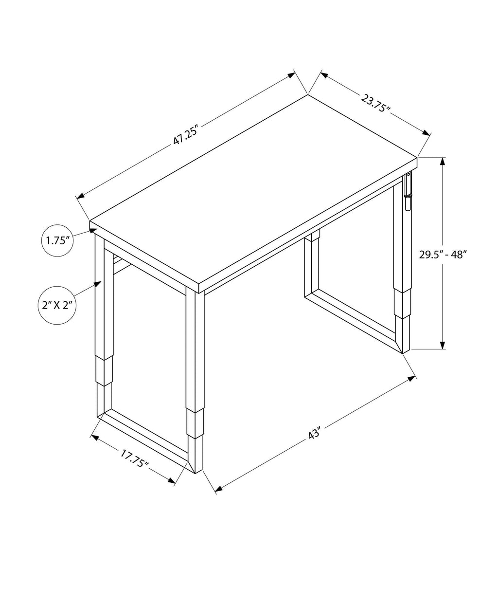 Adjustable Standing Computer Desk for Home Office