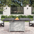 Extendable Rectangle Aluminum Alloy Fire Pit Table, 50,000 BTU