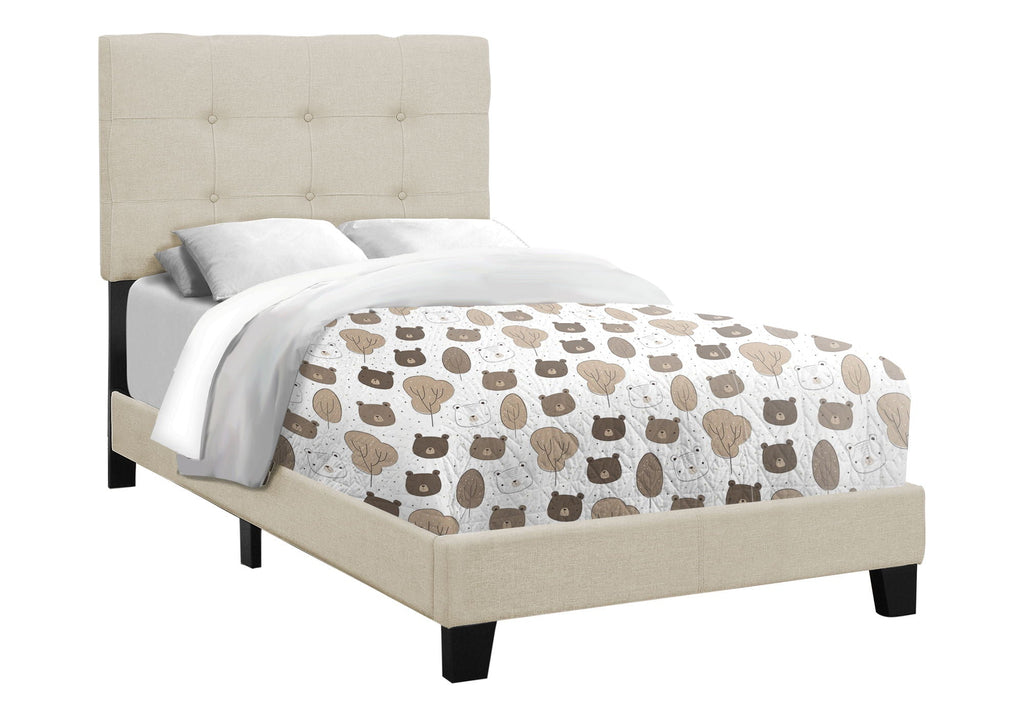 Transitional Upholstered Bed Frame