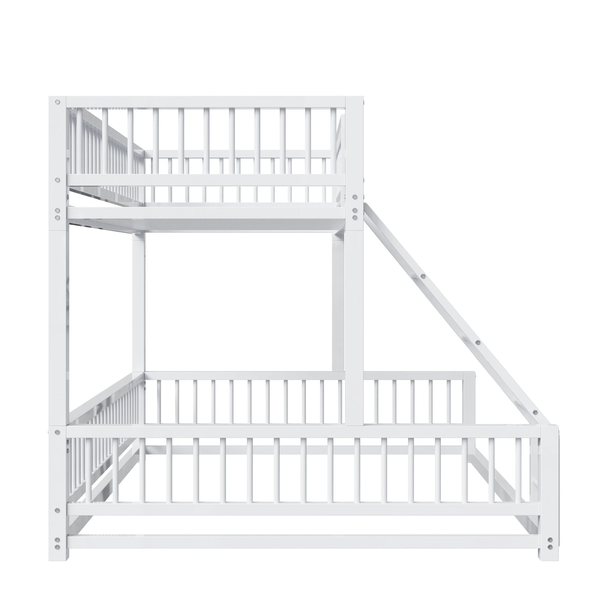 Bunk Bed With Ladder And Safety Guardrails