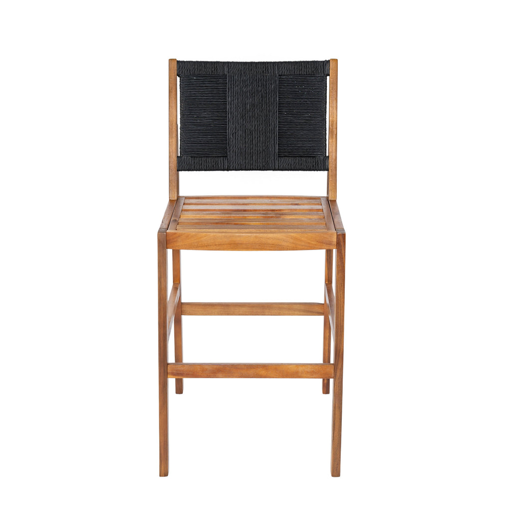 Outdoor Acacia Wood Bar Stools (Set of 2)