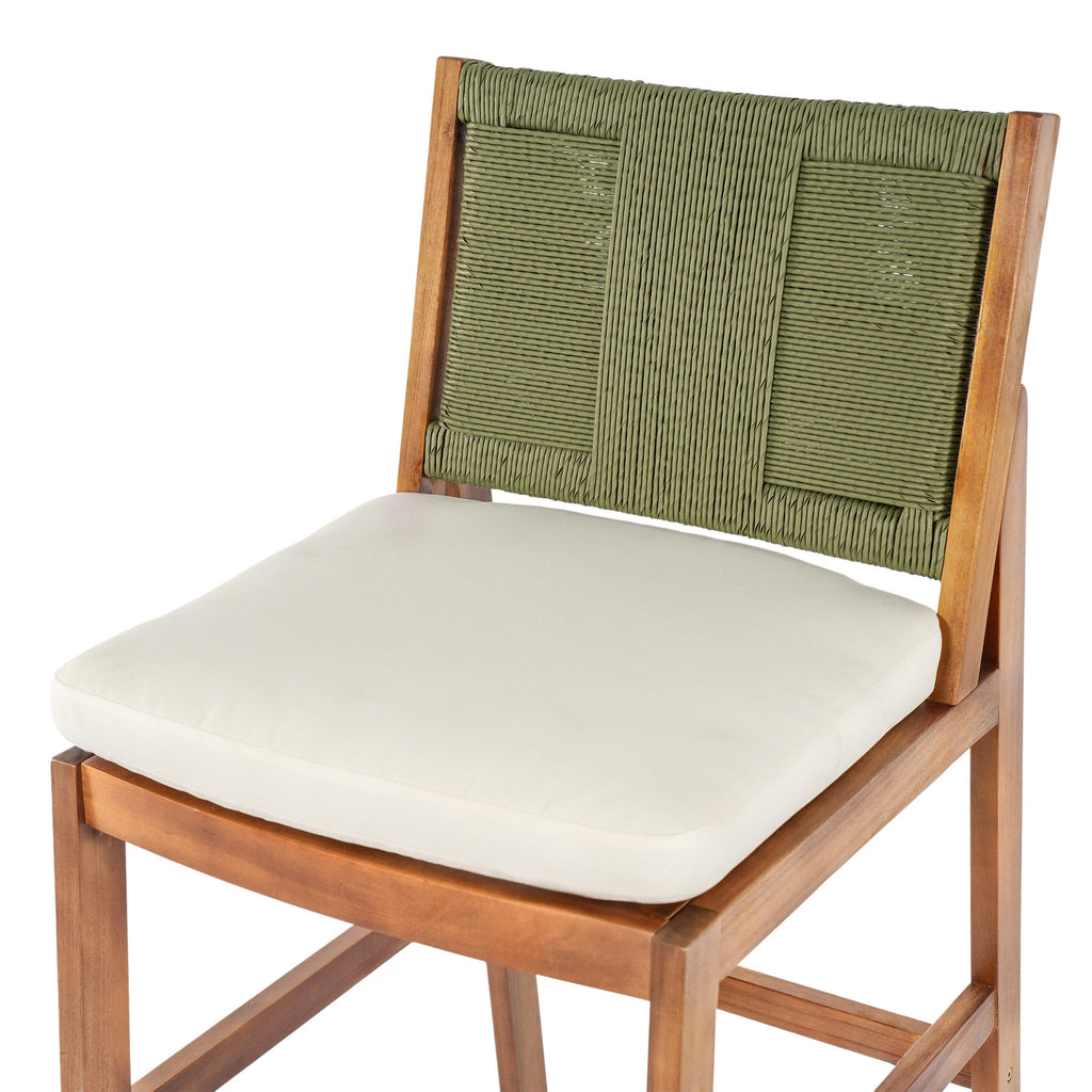 4 Pieces Arly Green Outdoor Bar Stool Set