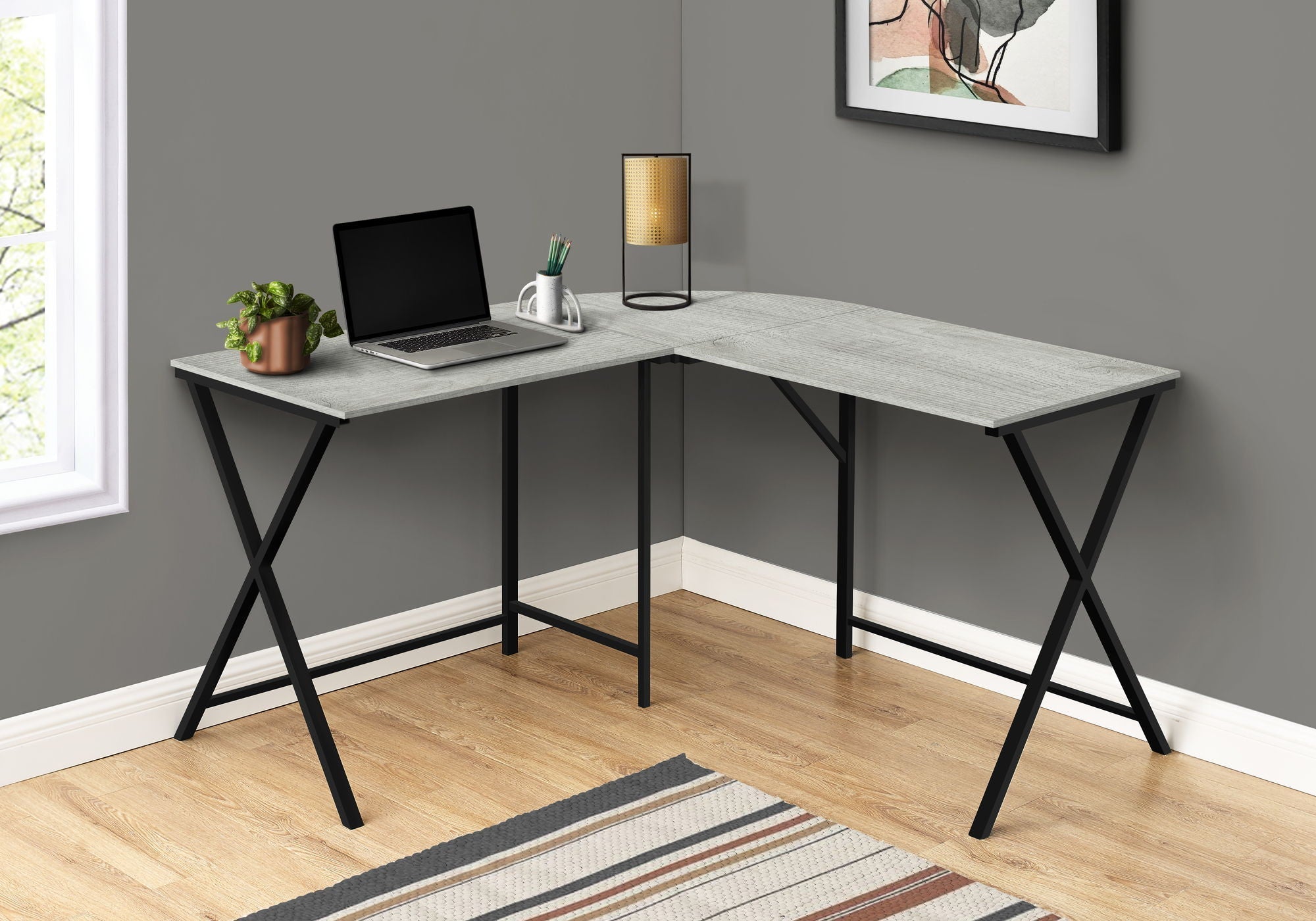 Contemporary L-Shaped Corner Computer Desk