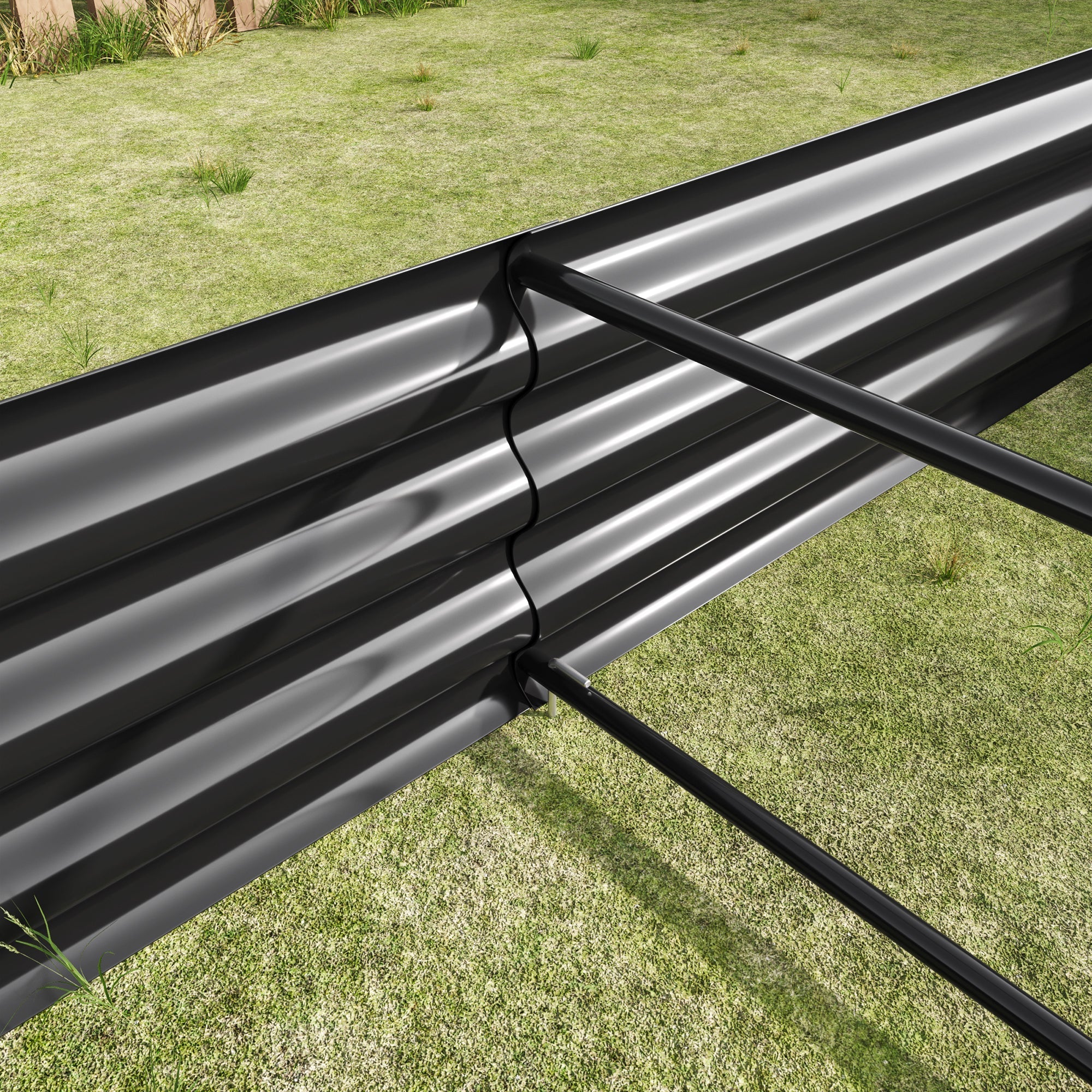 Raised Garden Bed Outdoor 6×3×1 ft Metal Raised Rectangle Planter Bed