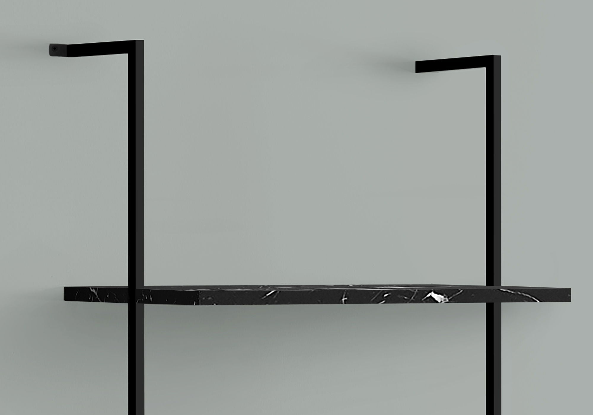 5-Tier Ladder Bookshelf with Marble Look for Office & Home
