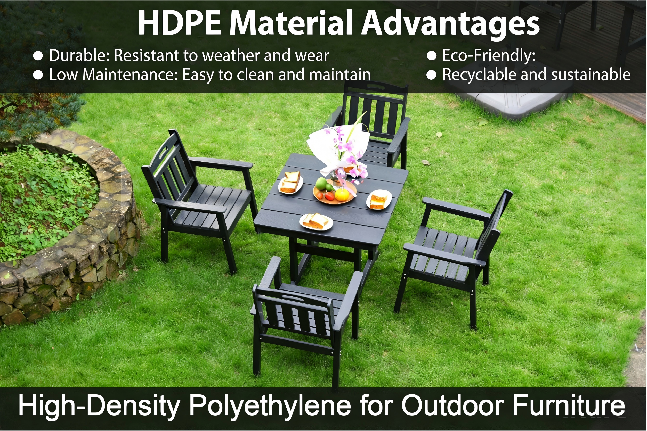 HDPE Outdoor Patio Dining Set