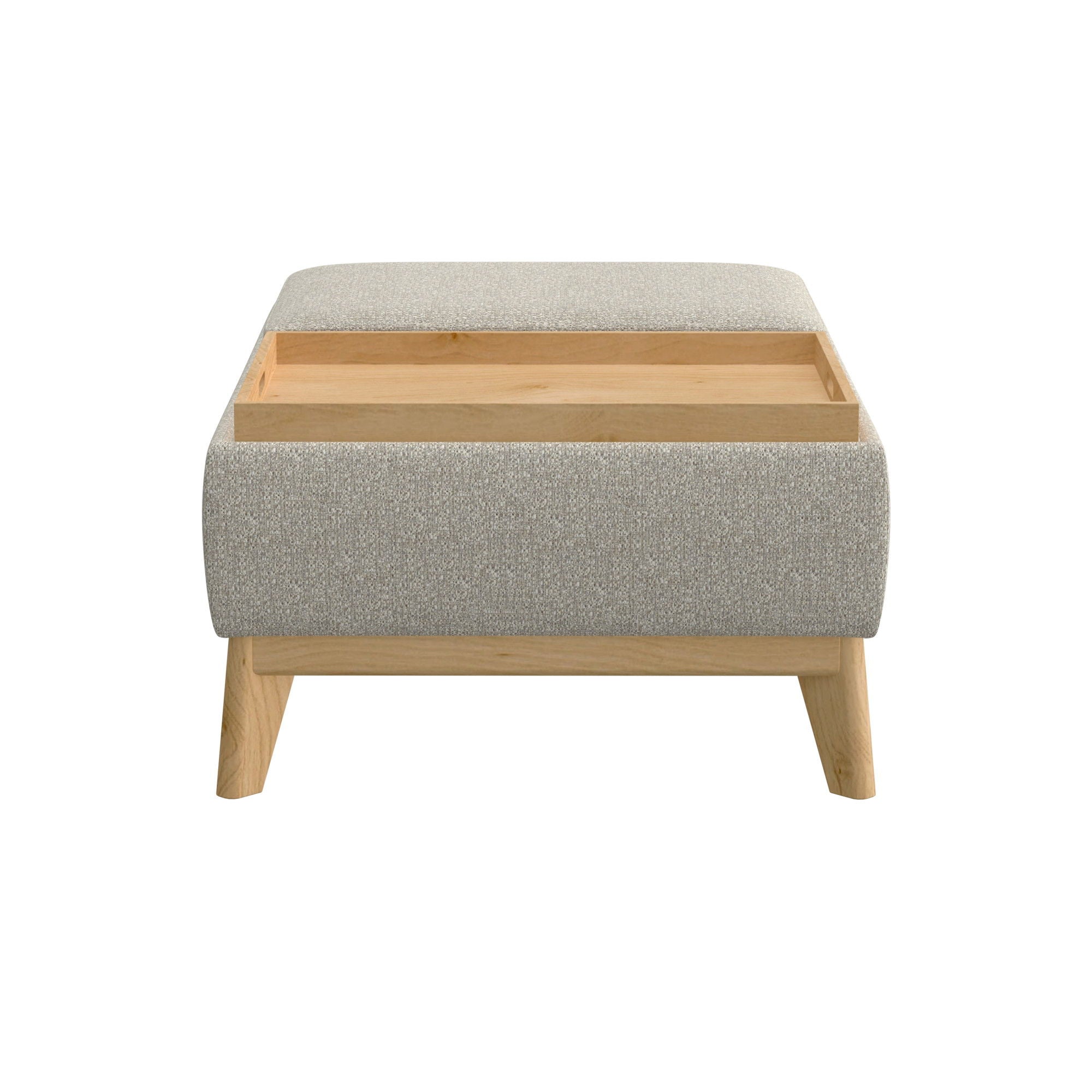Reversible Tray Ottoman - Tan