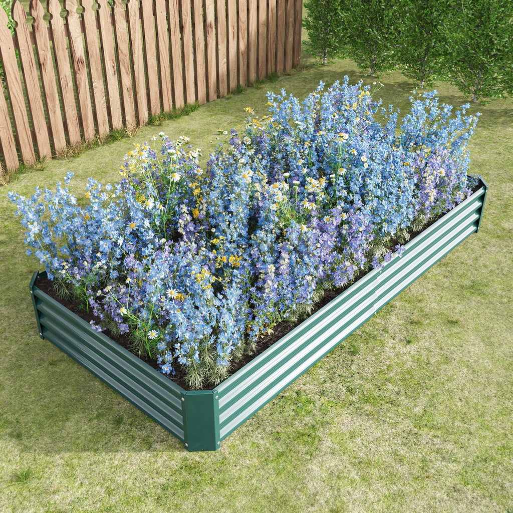 Raised Garden Bed Kit - Metal Raised Bed Garden 7.6x3.7x0.98ft