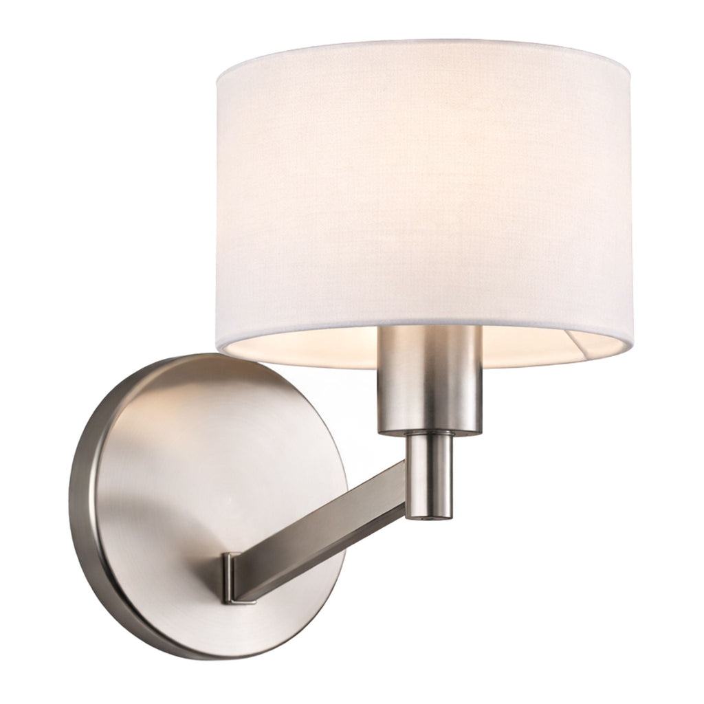 Nebula - Base Wall Lamp With Rotary Switch Shade - Brushed Nickel / Silver / White