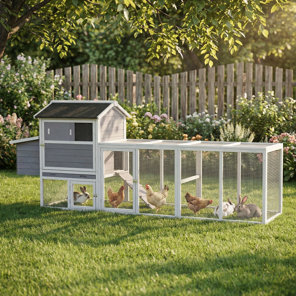 Chicken Coop With Run And Nesting Box