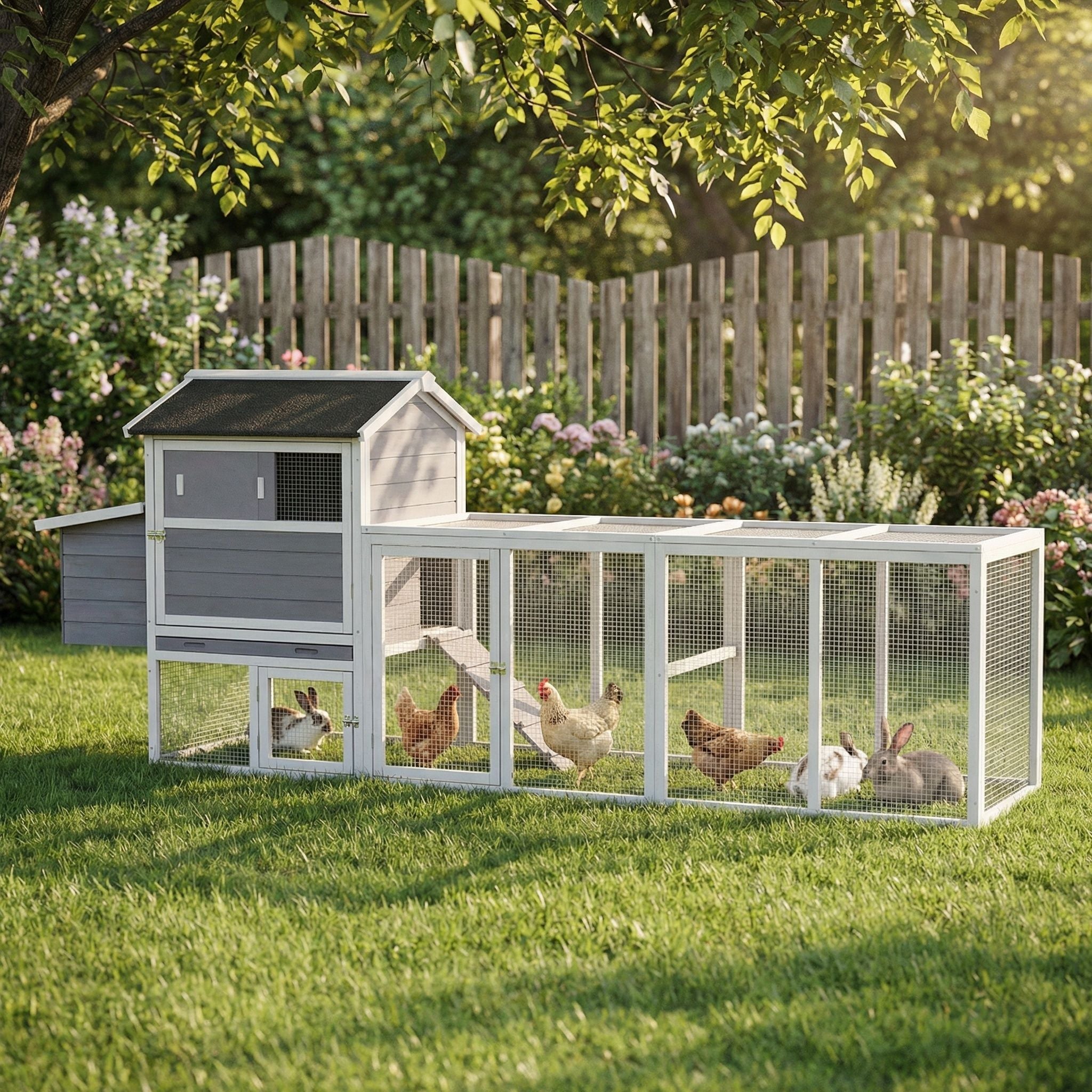 Chicken Coop With Run And Nesting Box