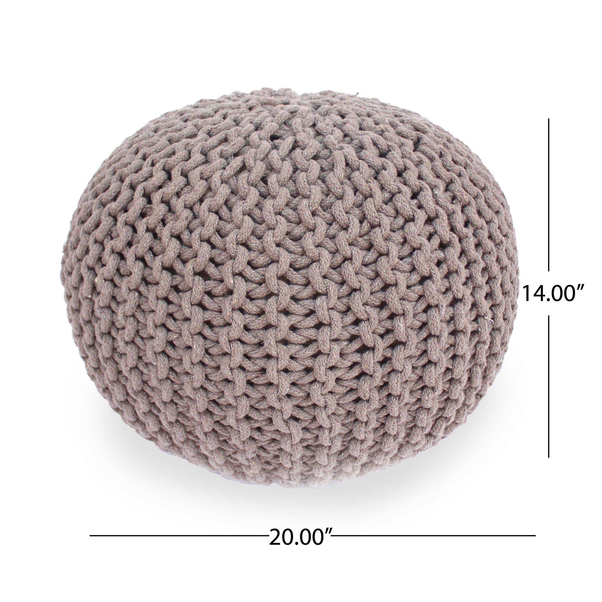 Moro Knitted Round Pouf With Pumpkin Shape