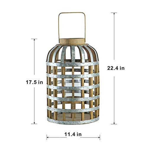 Decorative Lantern With Handle Wooden Lantern For Indoor Outdoor Home Garden Wedding