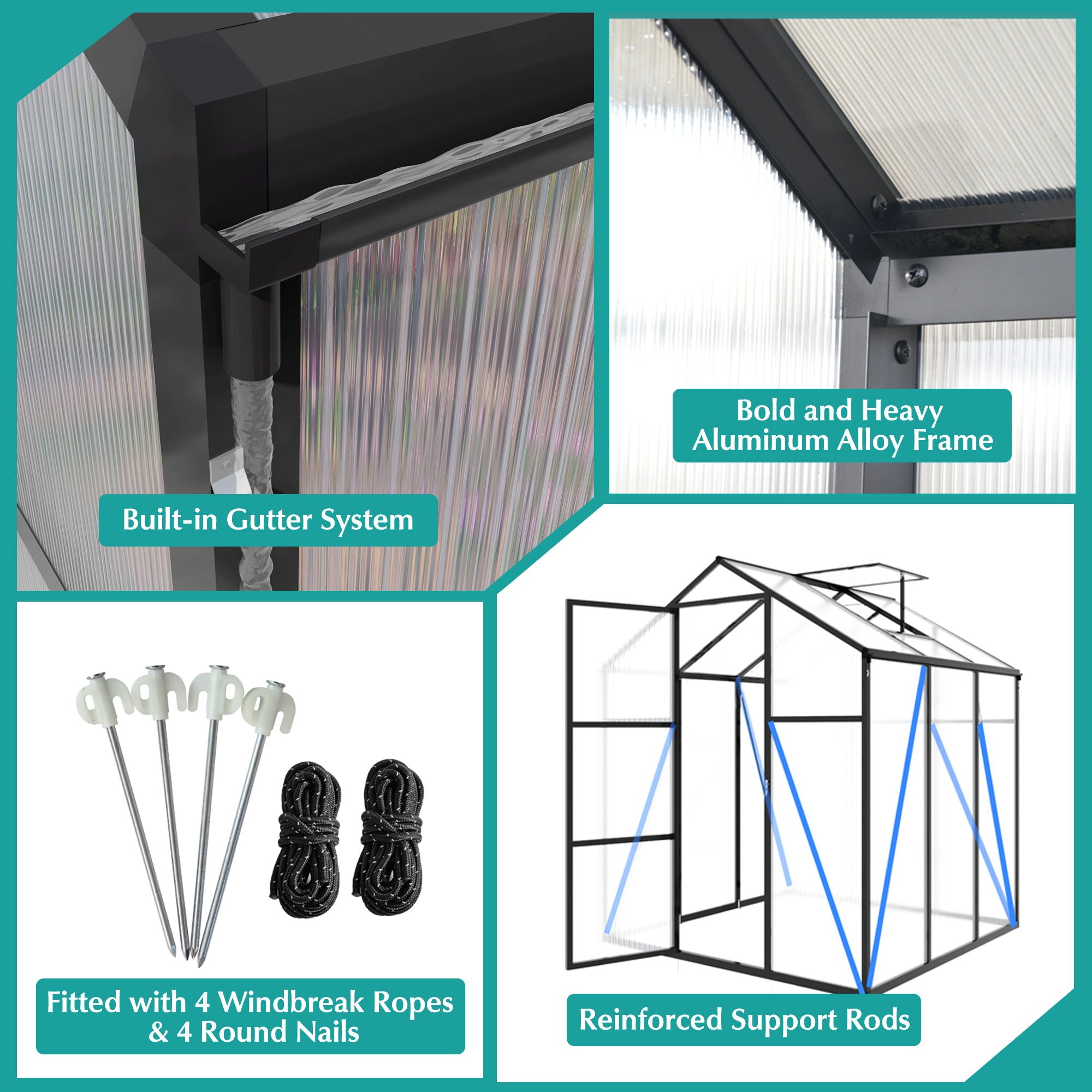 Gain Height Windproof house With Raised Base