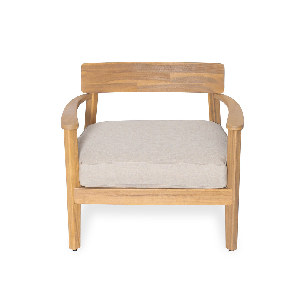 Mallorca Acacia Wood Club Chair With Seat Cushion