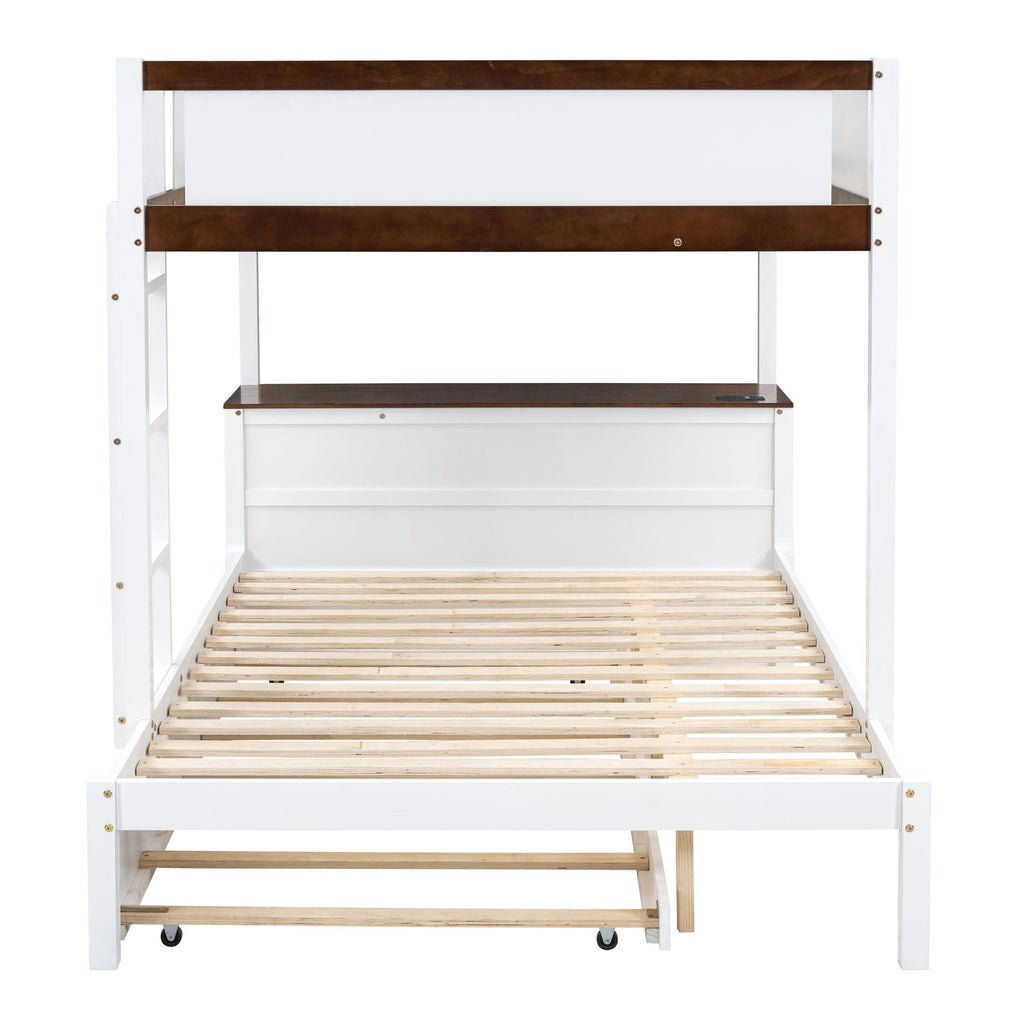Bunk Bed With Twin Size Trundle, Storage And Desk