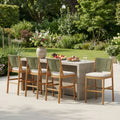 4 Pieces Arly Green Outdoor Bar Stool Set