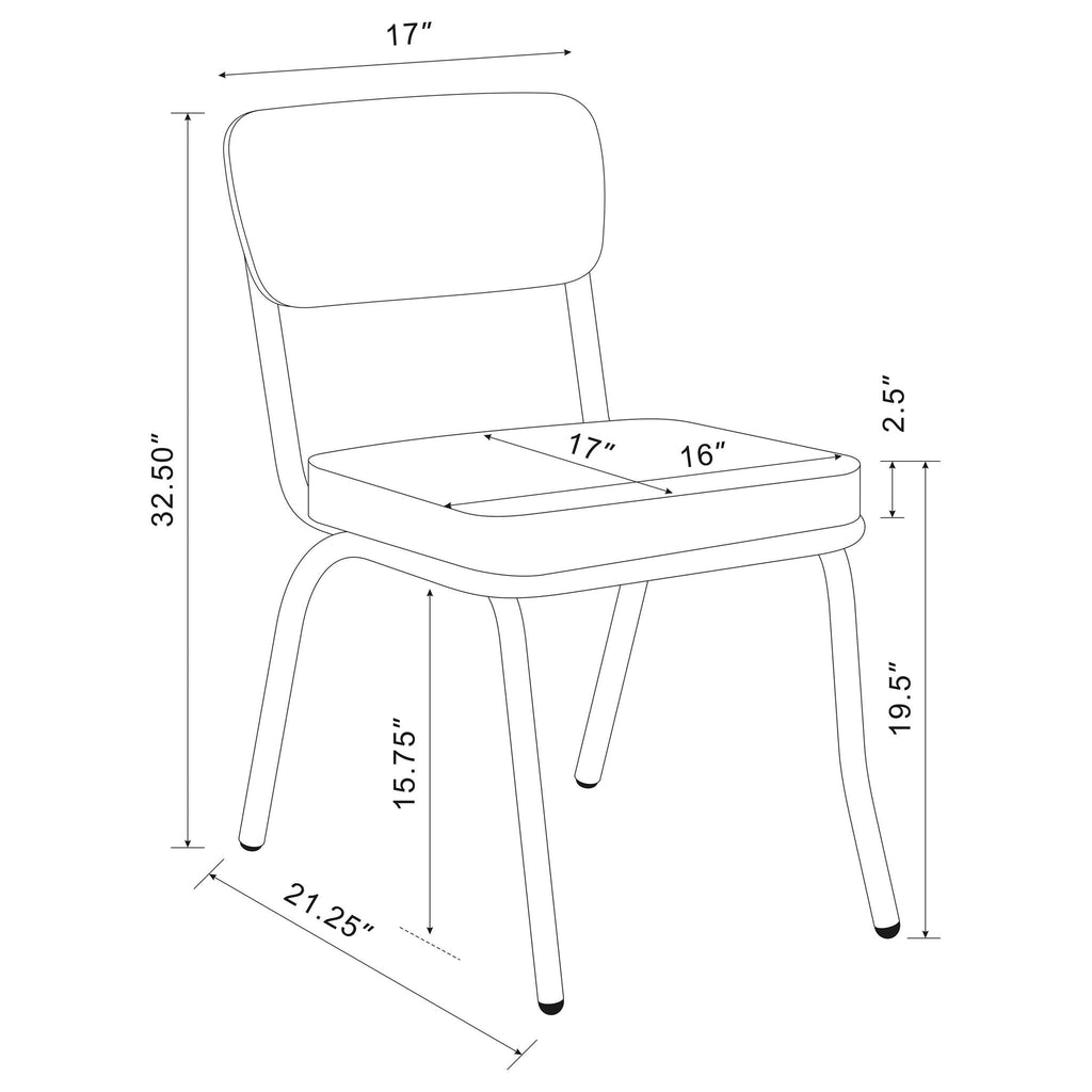 Open Back Upholstered Side Chairs (Set of 2)