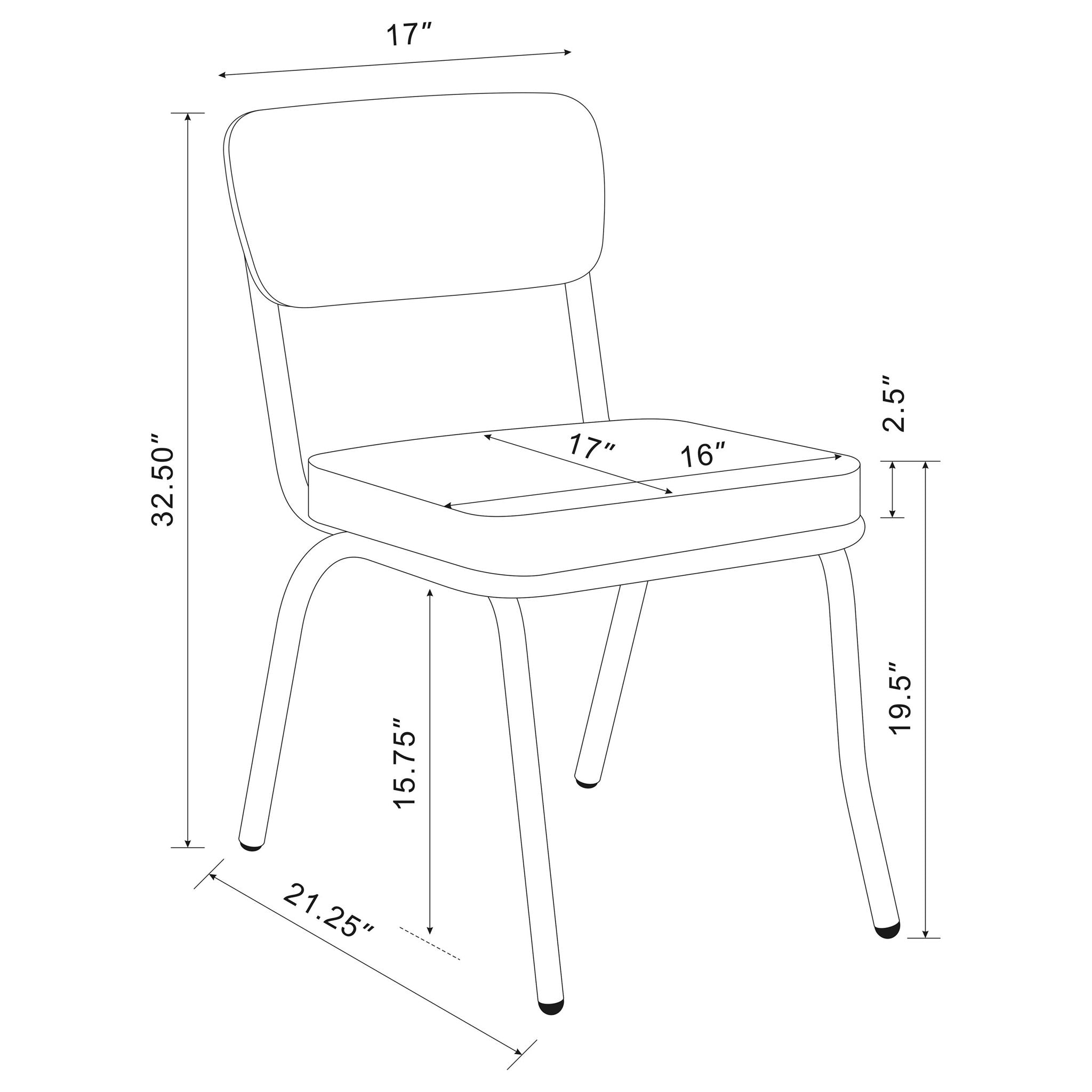 Open Back Upholstered Side Chairs (Set of 2)