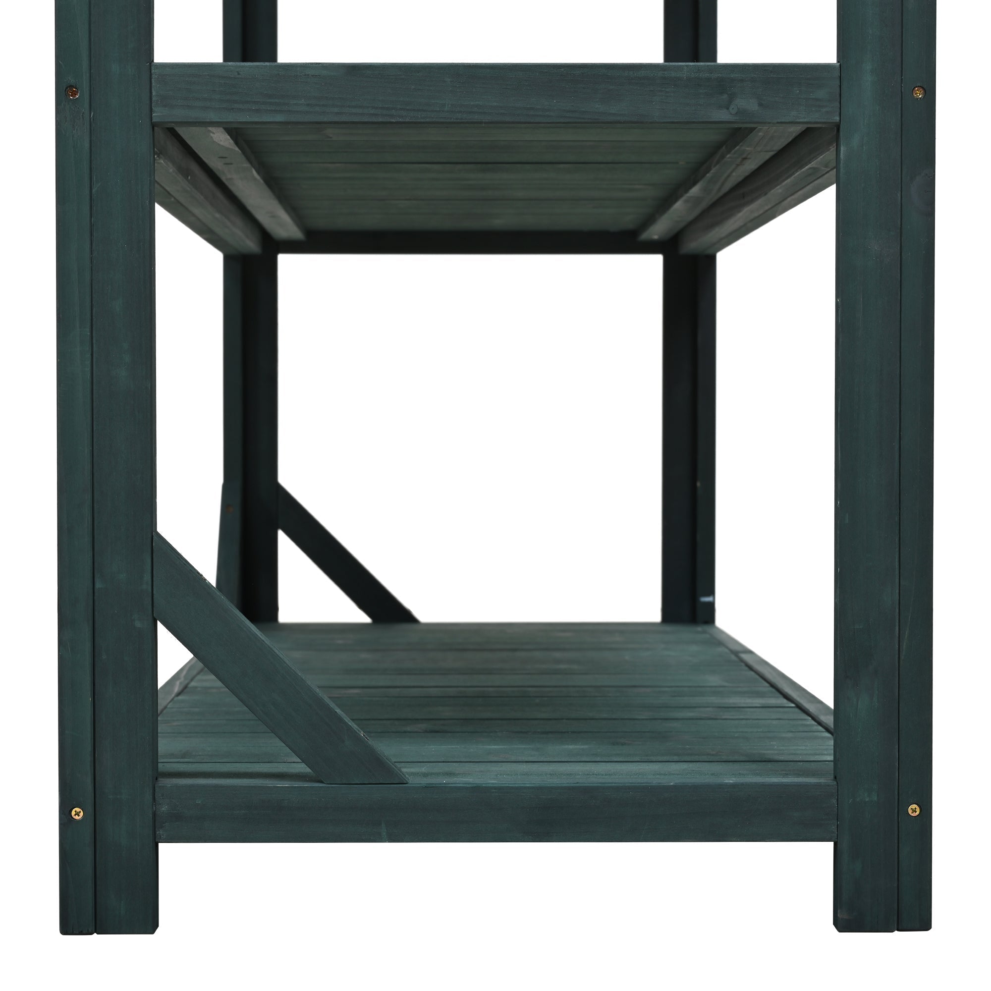 TOPMAX 65" Large Wooden Farmhouse Rustic Outdoor Potting Bench Table