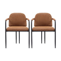 Modern Dining Chair Set With Durable Iron Frame and Comfortable Fabric Upholstery