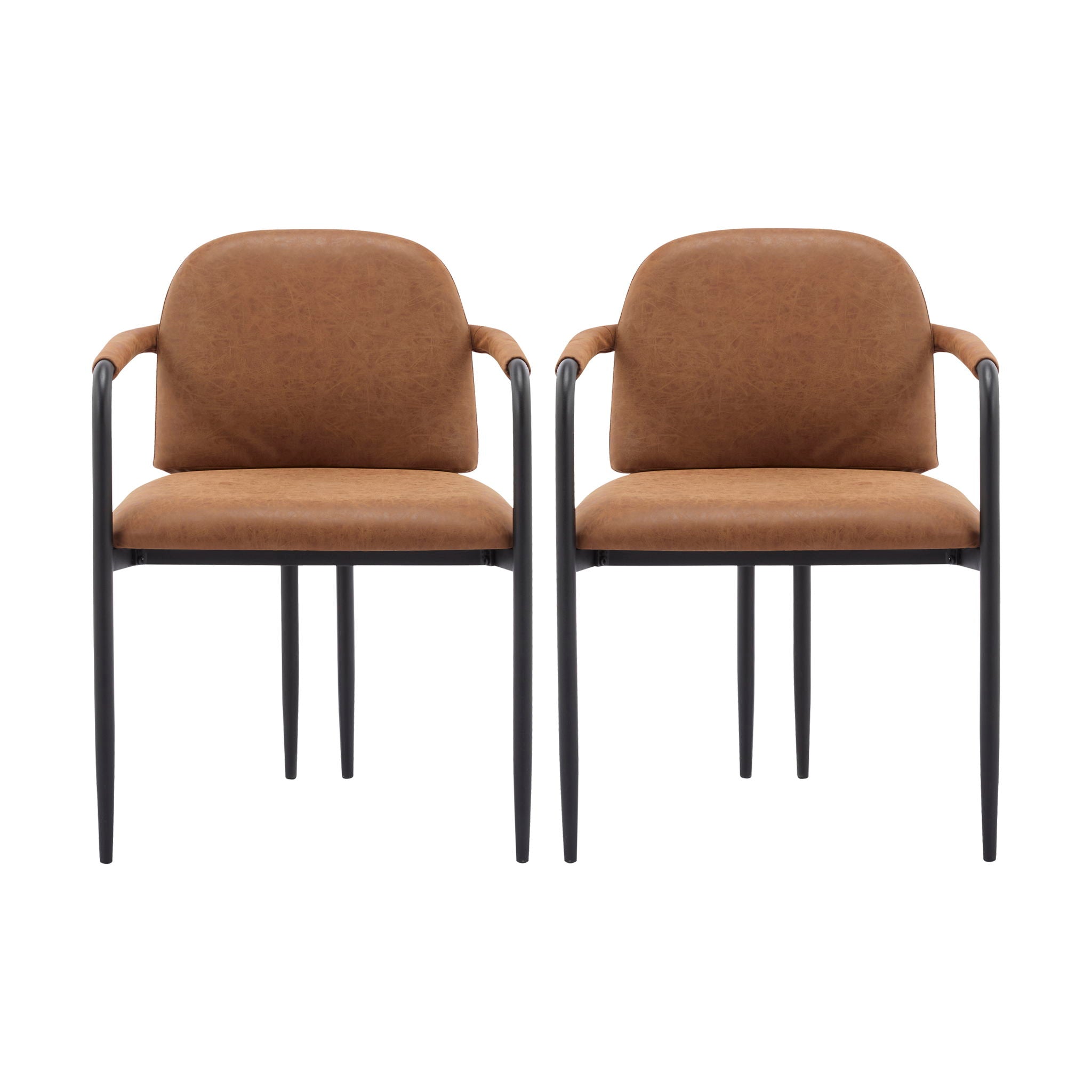 Modern Dining Chair Set With Durable Iron Frame and Comfortable Fabric Upholstery