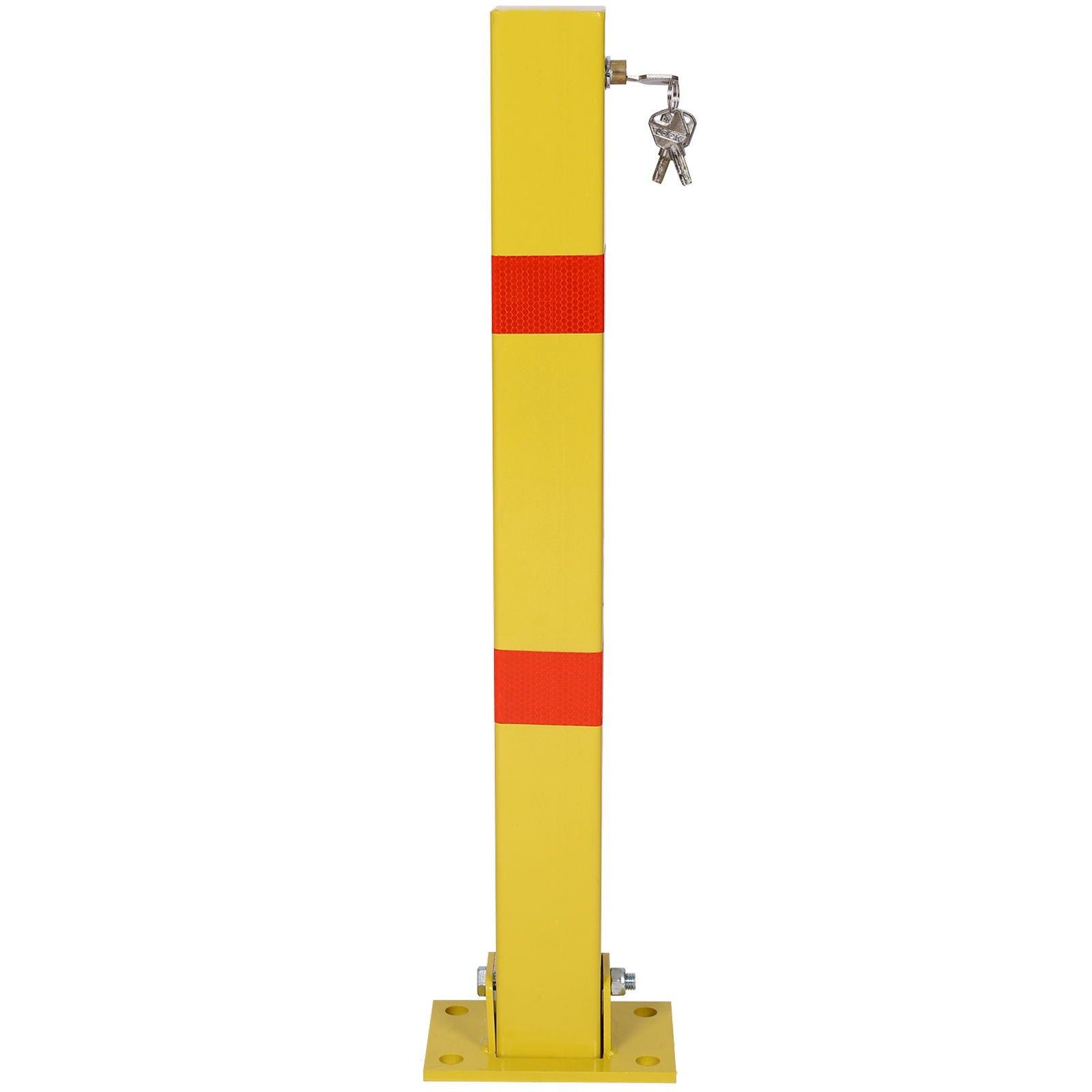 Square Parking Bollard Pole Barrier With Lock for Car Parking Protection and Home Garage