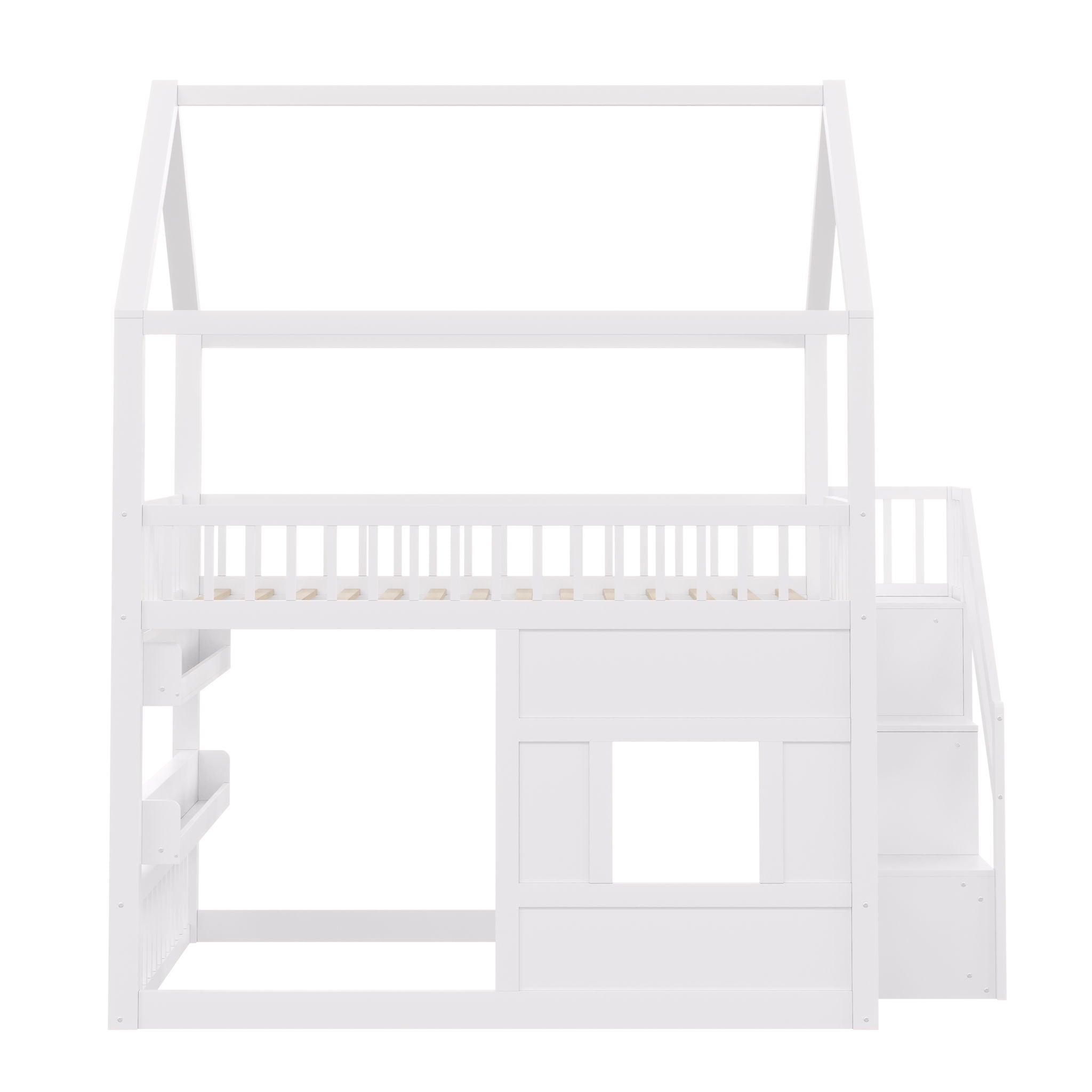 House Bed With Built-In LED Shelf Light