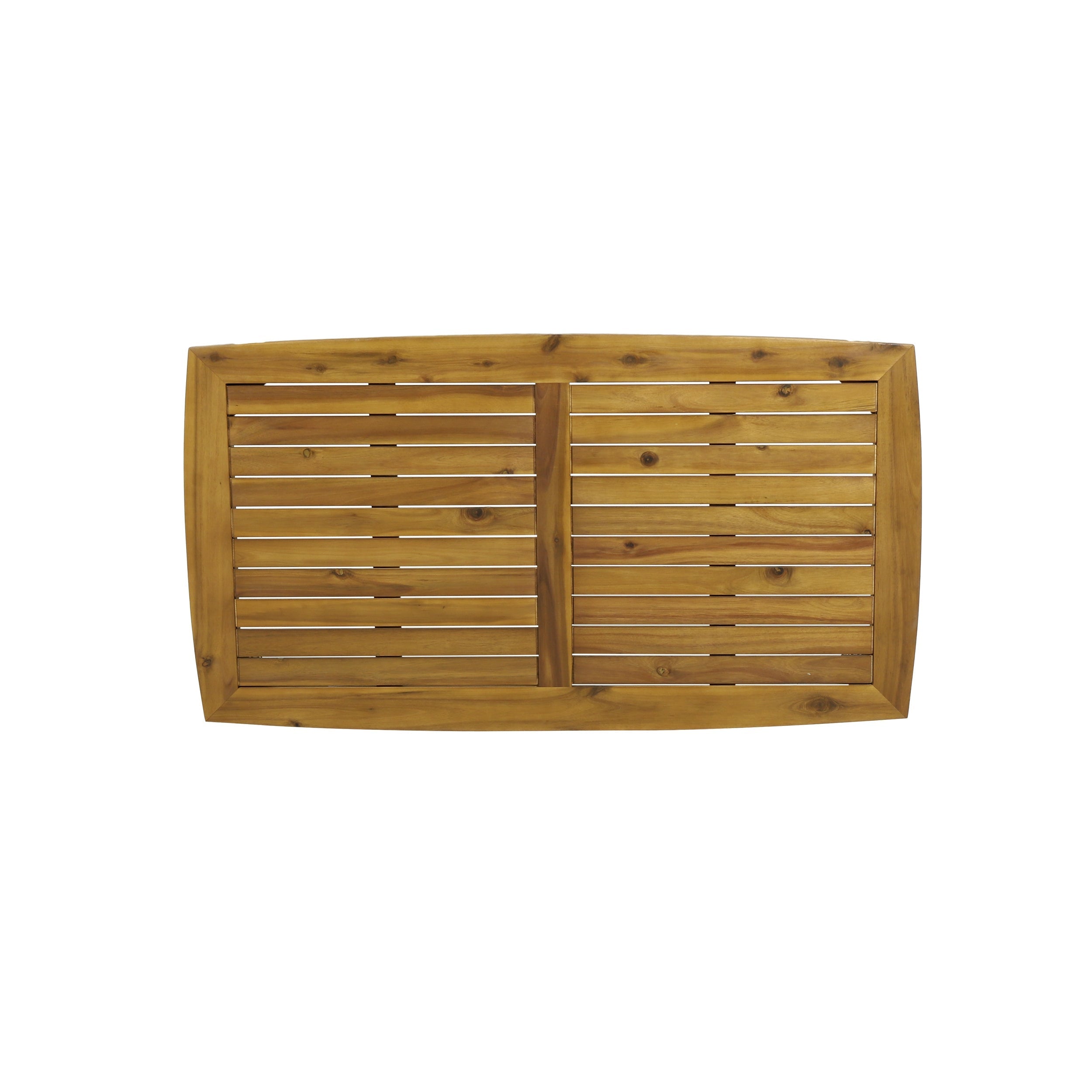 2-Person Outdoor Acacia Wood Patio Seating Group with Cushions and Coffee Table