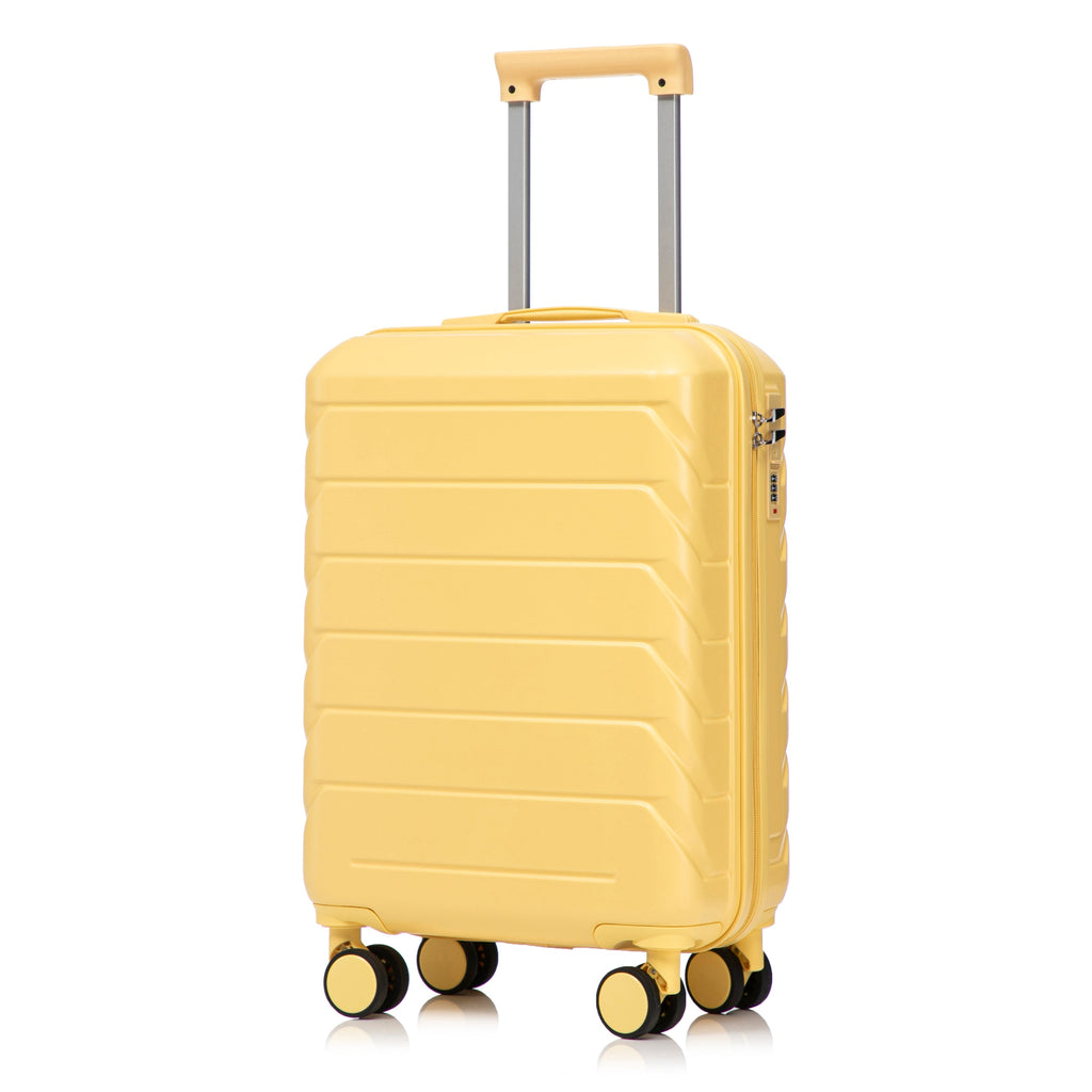 20 Inch ABS Hard Shell Travel Checked Luggage - Yellow