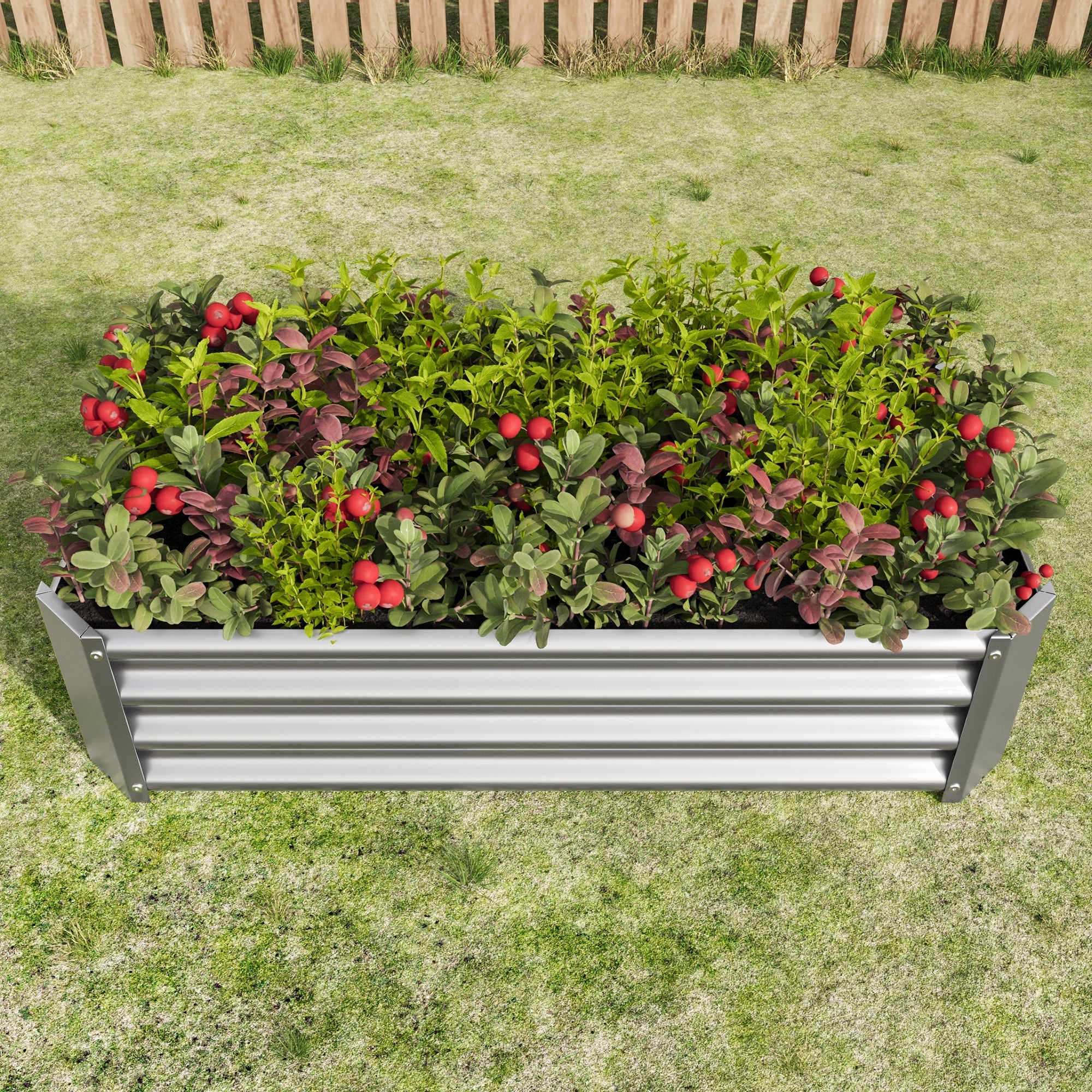 Metal Raised Garden Bed 4x2x1 ft