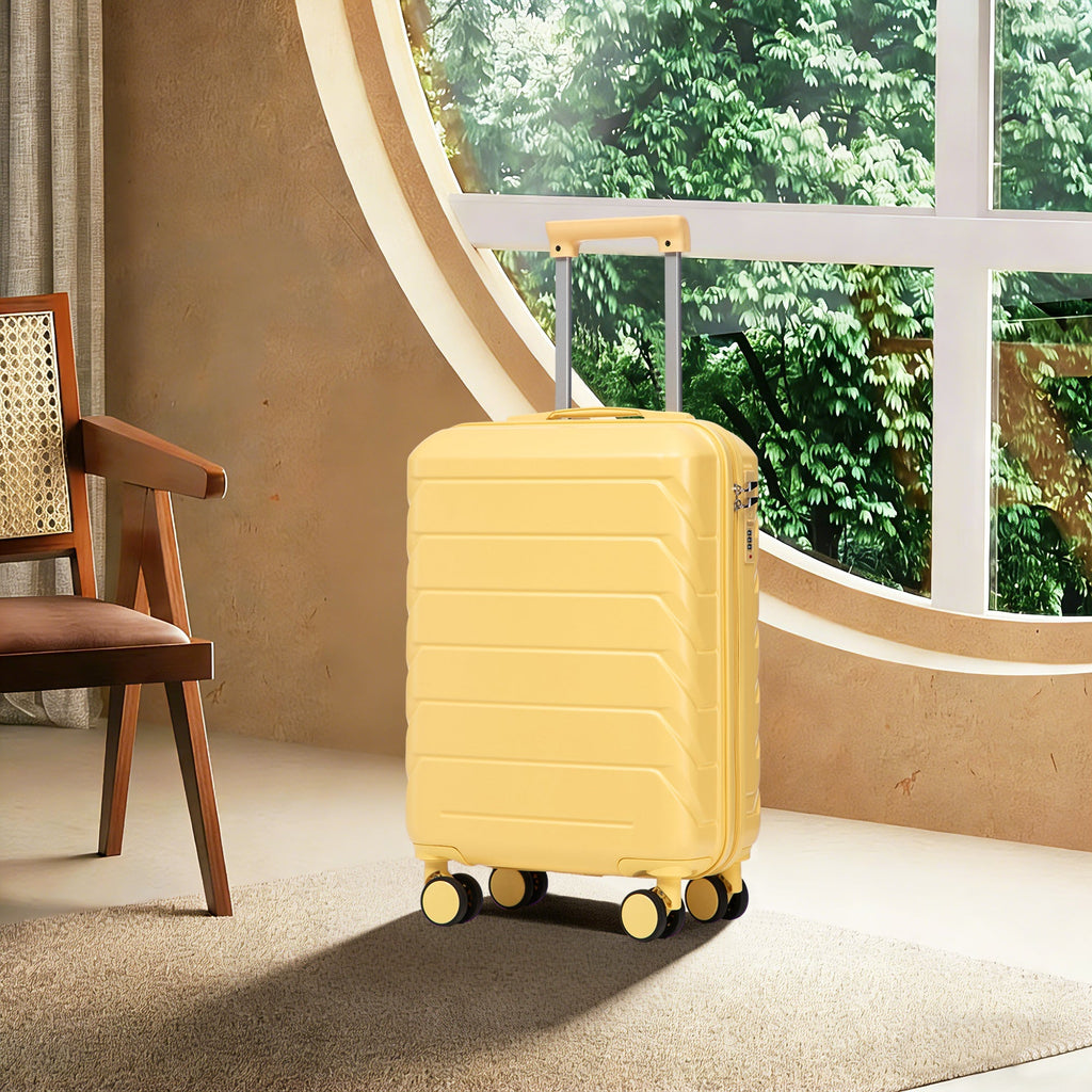 20 Inch ABS Hard Shell Travel Checked Luggage - Yellow