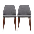 Modern Dining Chair With Iron Legs And Wood Finish