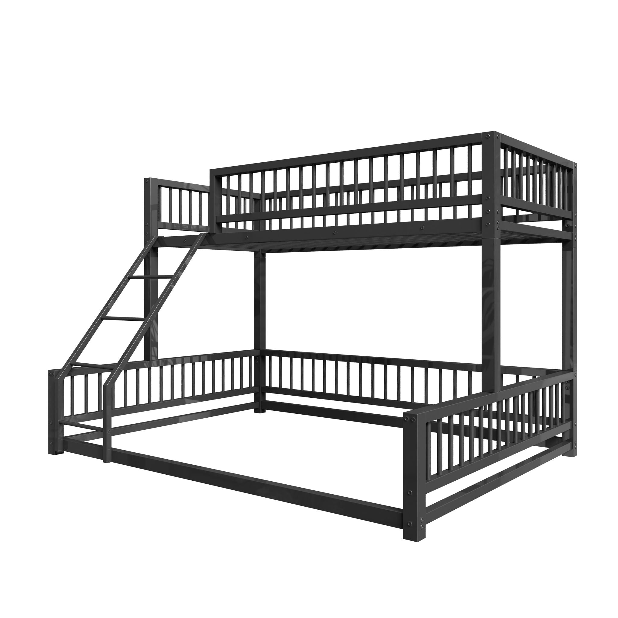 Bunk Bed With Ladder And Safety Guardrails