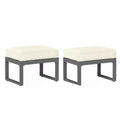 Patio All-Weather Ottomans With Thick Cushions (Set of 2)