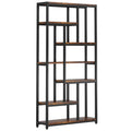Extra Tall 7 Tier Industrial Etagere Bookcase with 10 Shelves Organizer