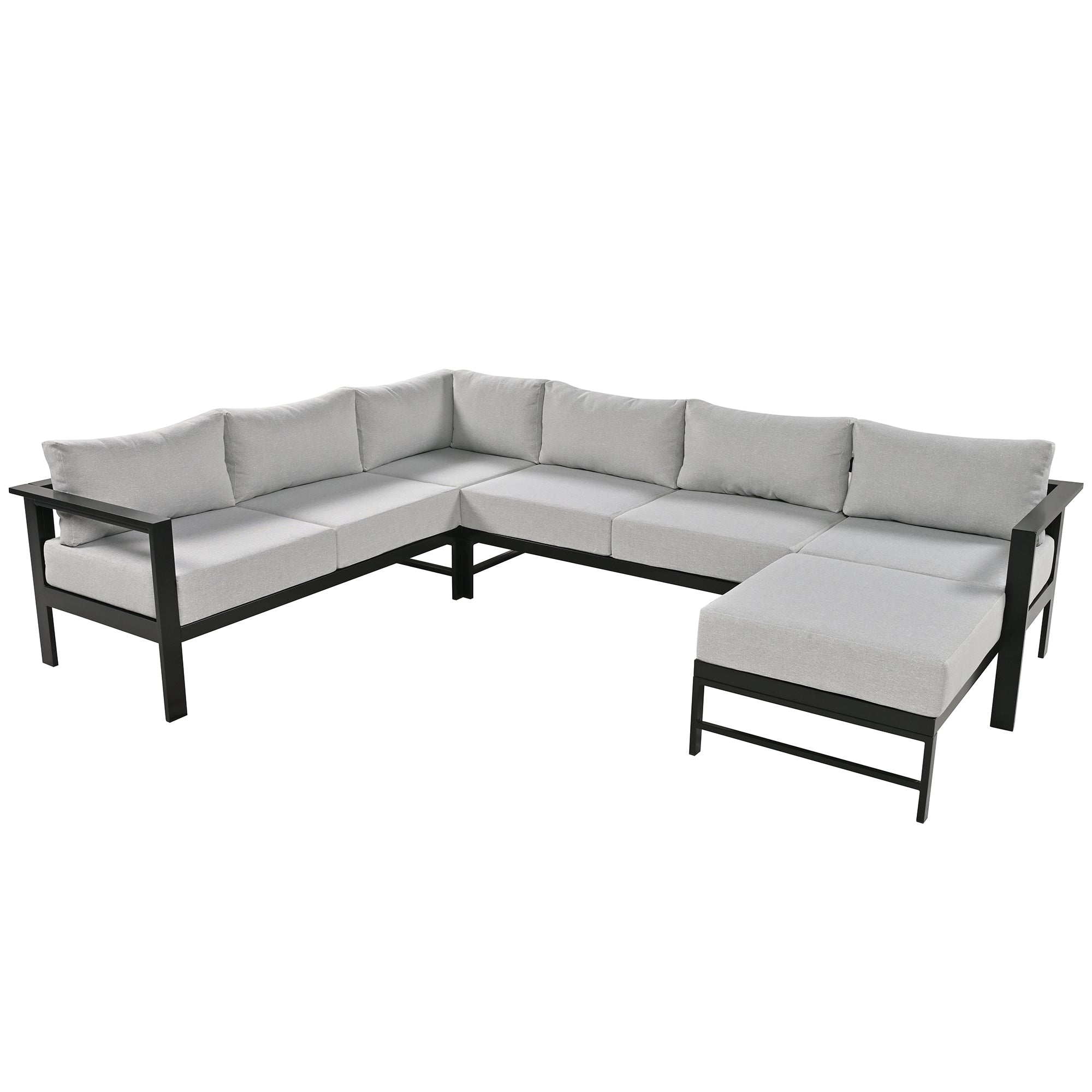 U_Style U-Shaped Outdoor Sectional Sofa Set