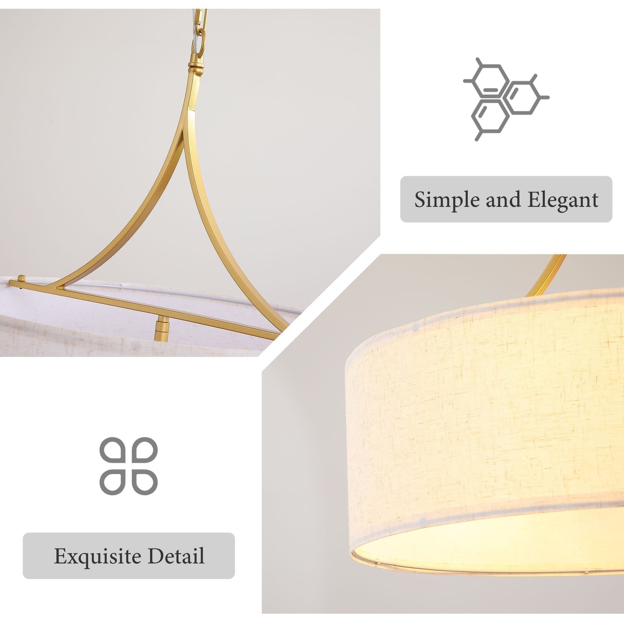 3 Light Drum Pendant Light