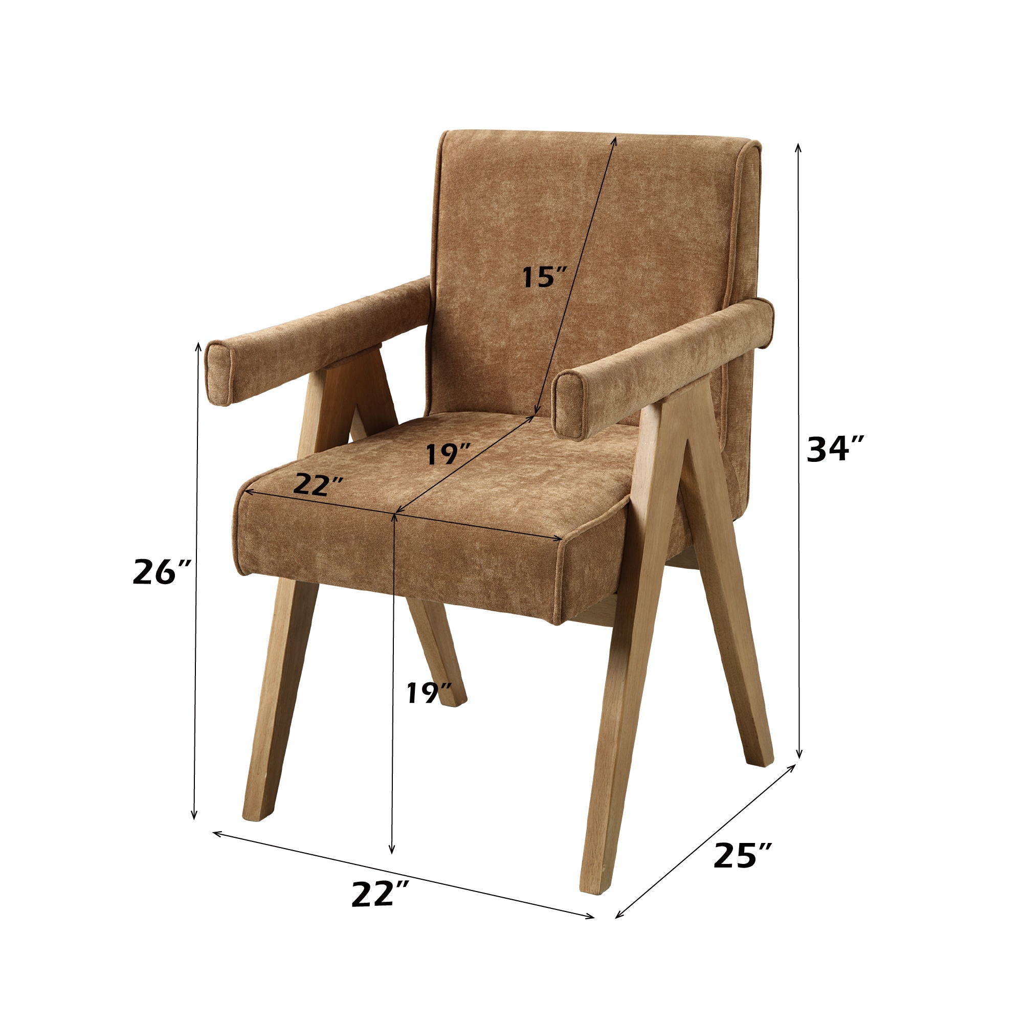 Zoey - Arm Chair (Set of 2) - Chocolate