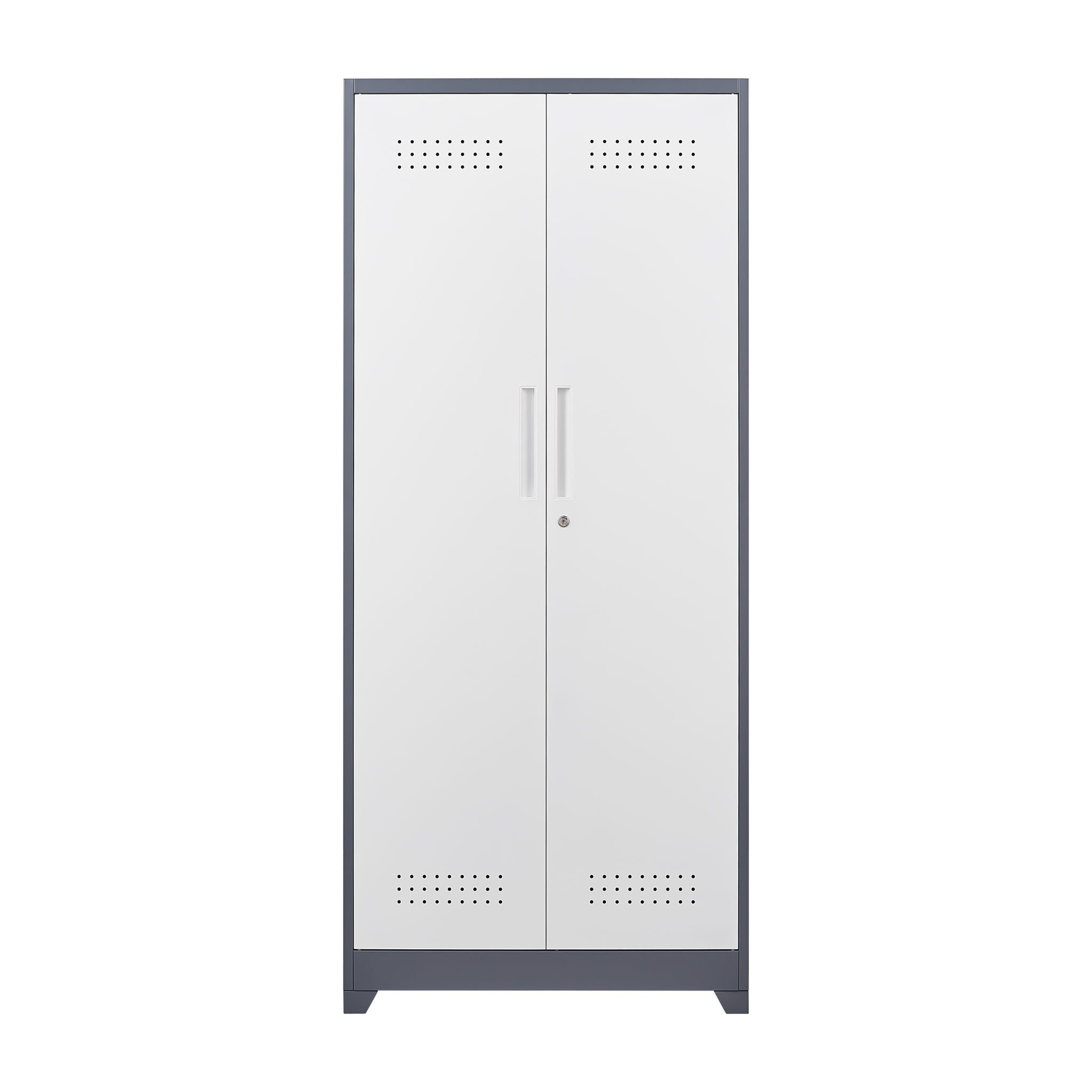 Lockers With Locking Doors, Adjustable Shelves, High Broom Tool Storage Cabinet