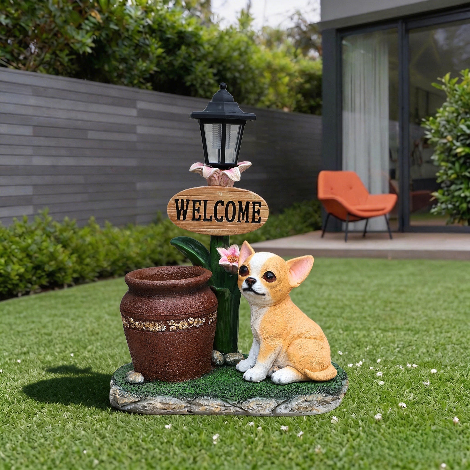 Sitting Corgi Dog Planter Outdoor Decor