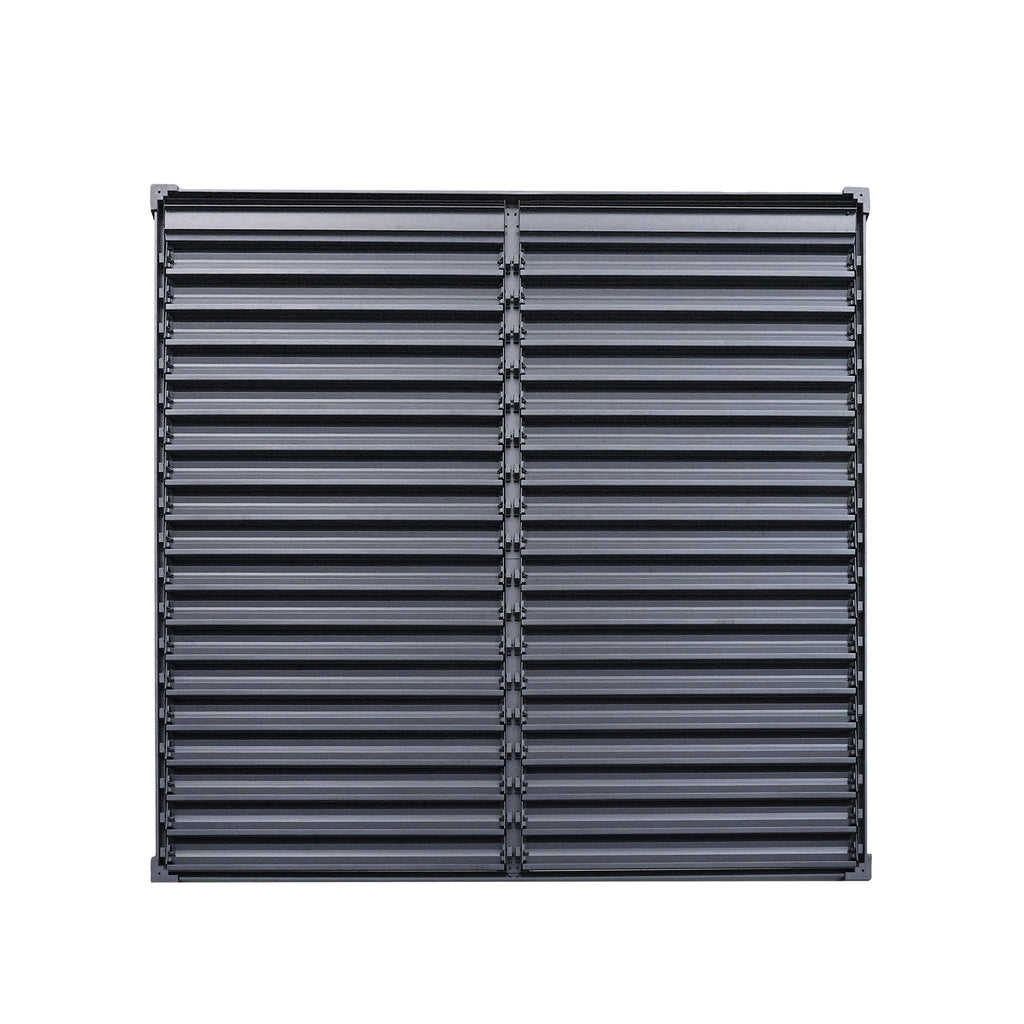 Byron Black Outdoor Pergola Aluminum with Adjustable Louvered Roof