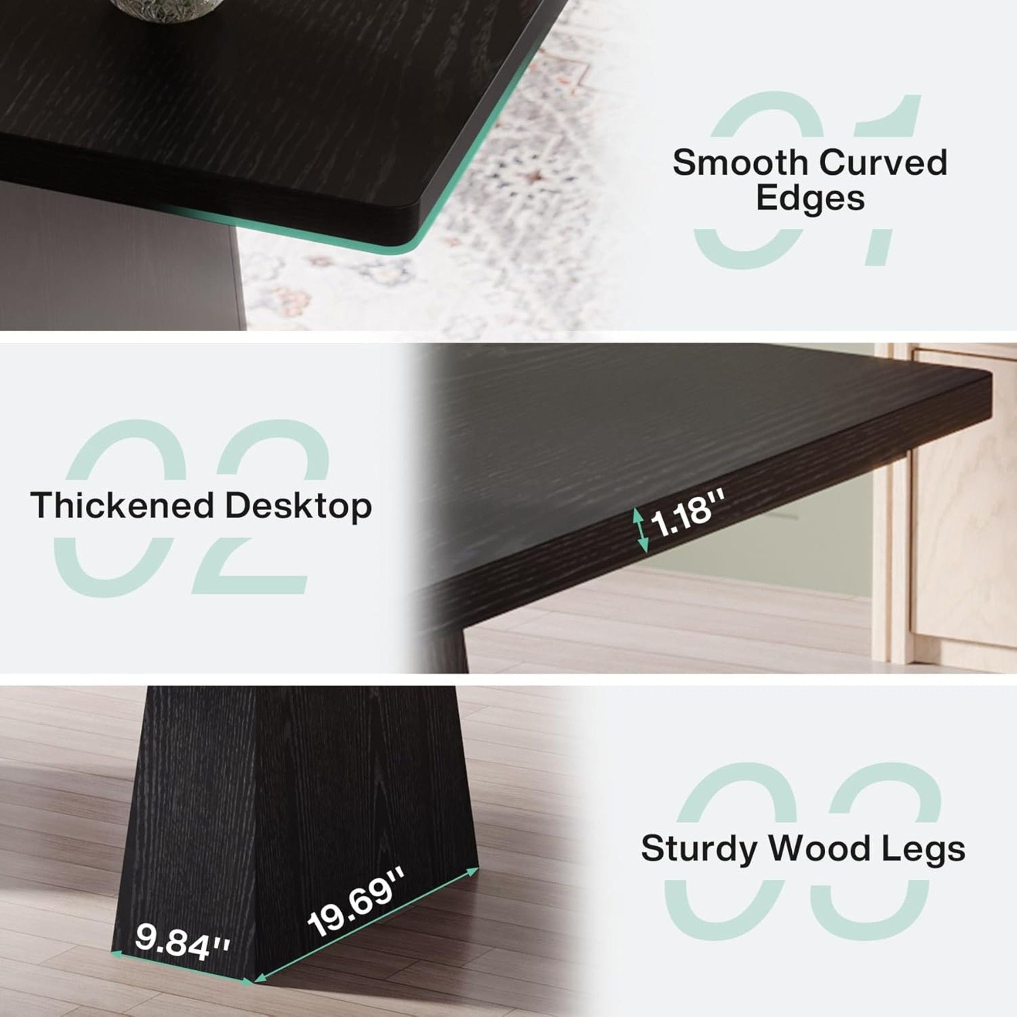 Executive Desk, Workstation With Double Pedestal For Home Office