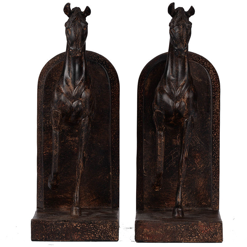 S/2 5x4x10.5' Trotting Horse Bookends