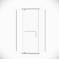 Frameless Neo Angle Shower Door WithTempered Glass