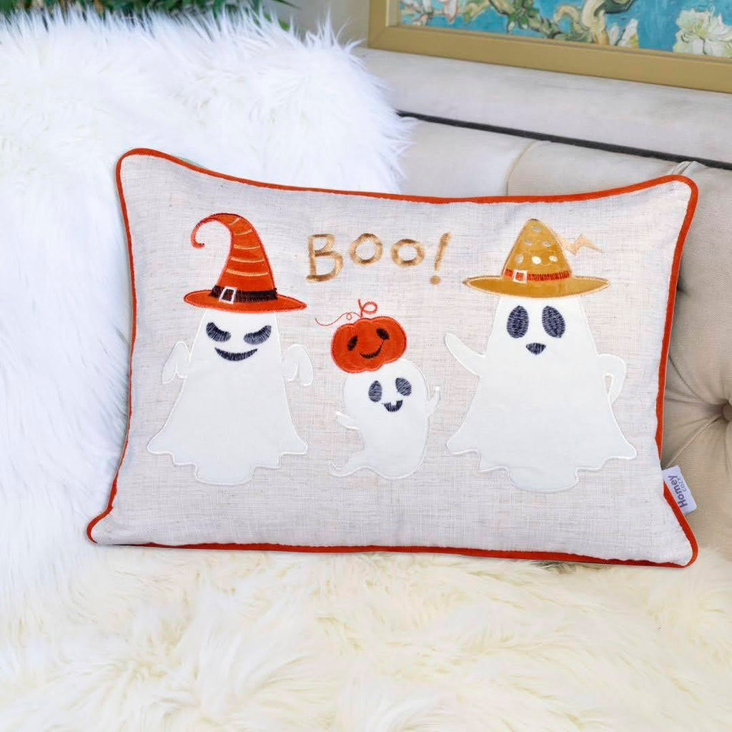 Whimsical Ghost Lumbar Pillow