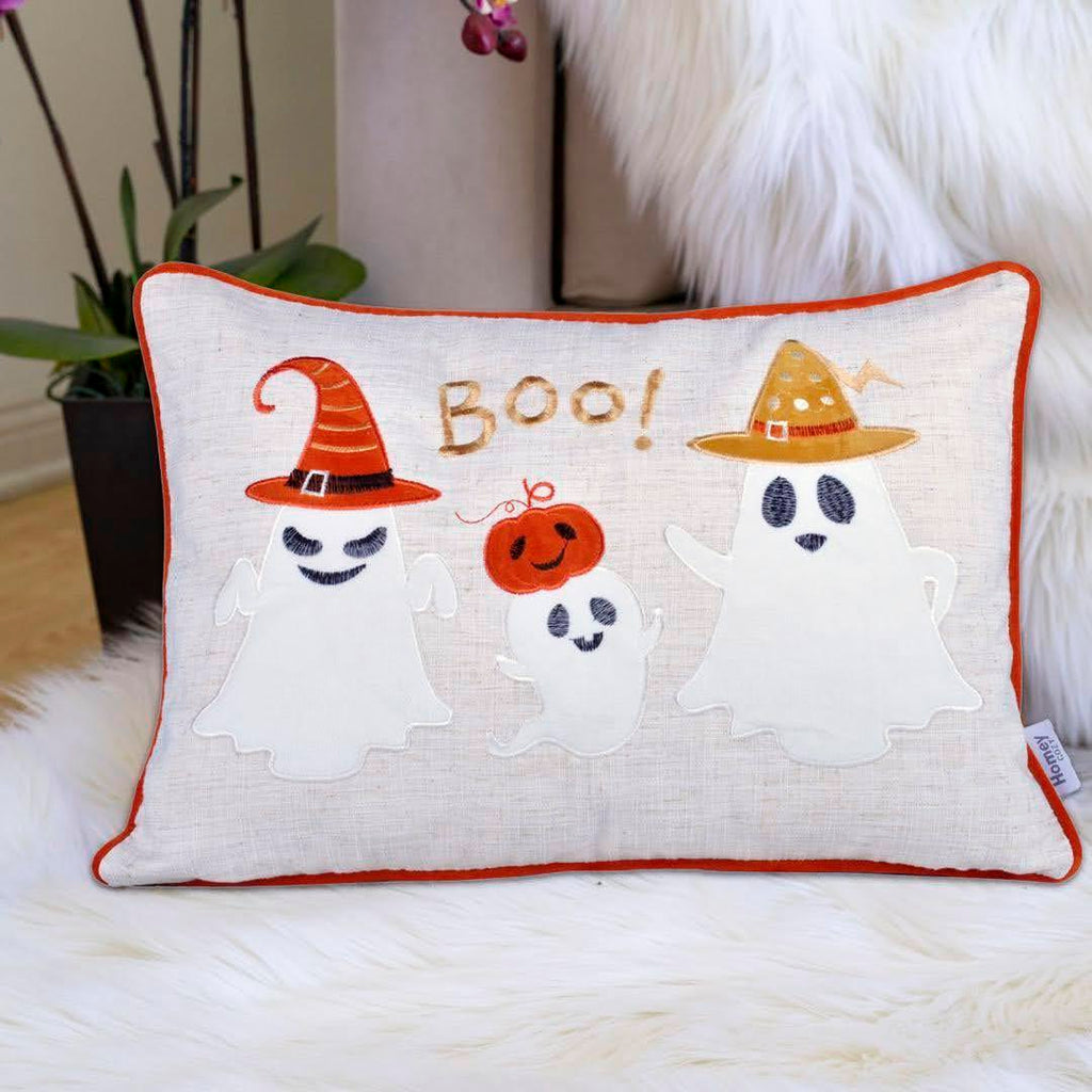 Whimsical Ghost Lumbar Pillow